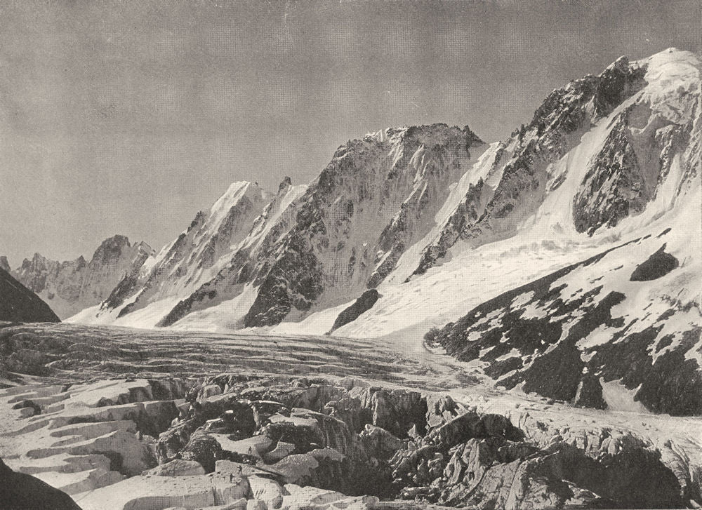 HAUTE-SAVOIE. Glacier d'Argentière et chaîne de I'aiguille Verte 1903 print